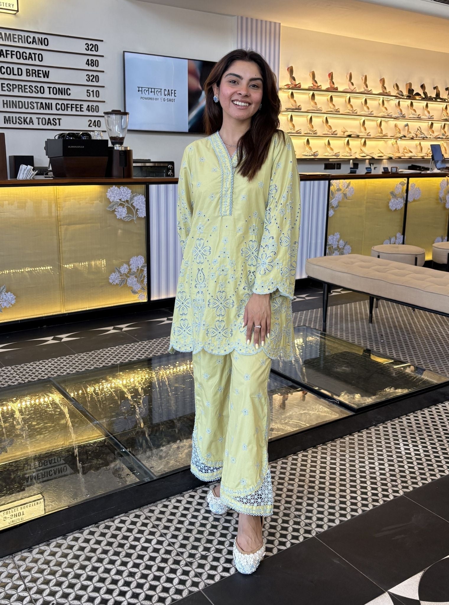 Ishara Supima Cotton Lime Co-ord set