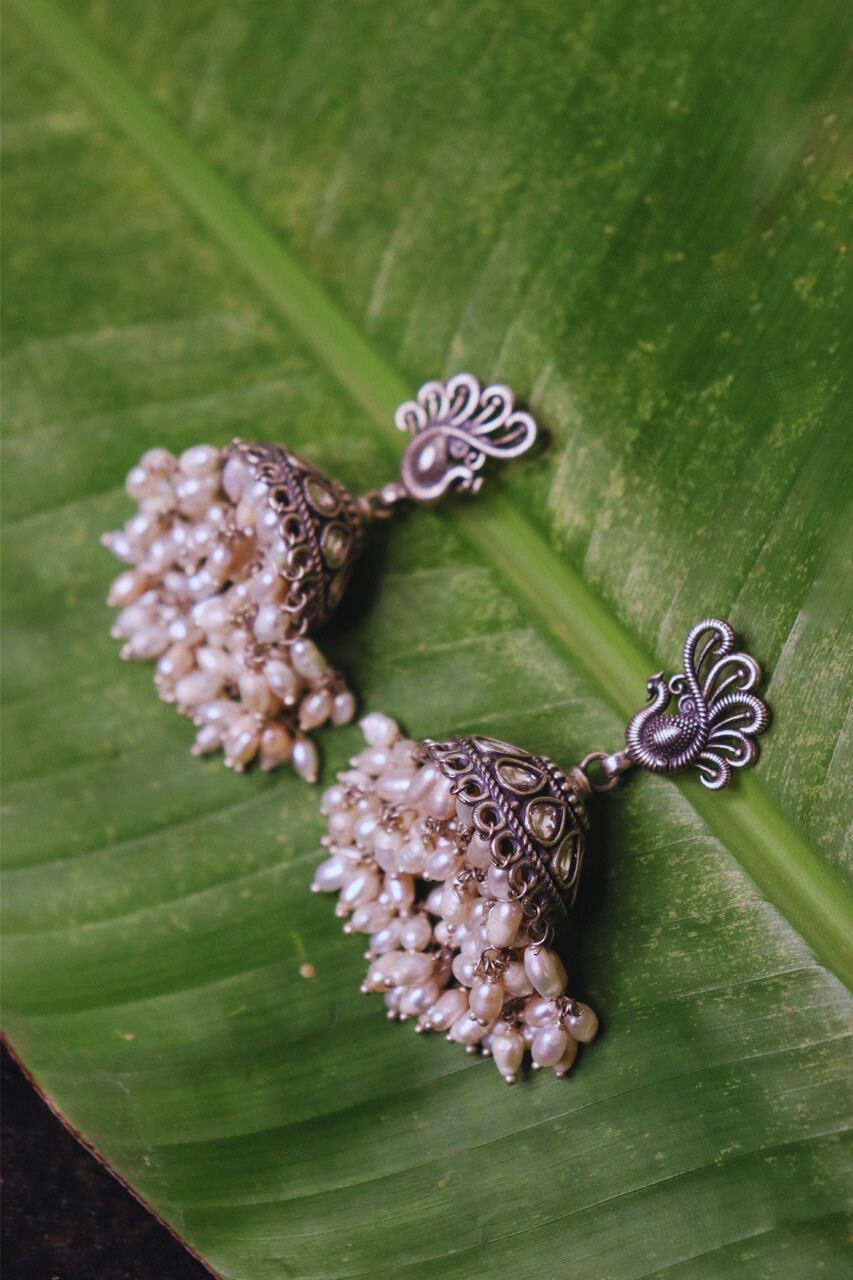 Pure Silver Kalaapi Jhumka