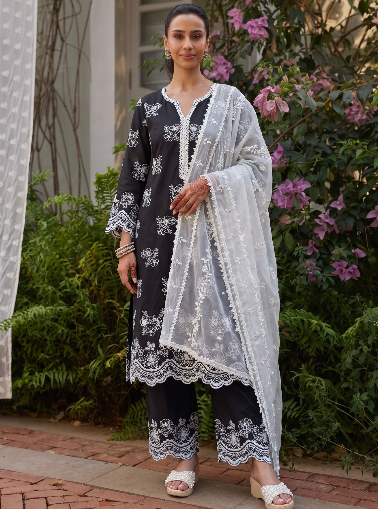 Risha Supima Cotton Black Kurta Set