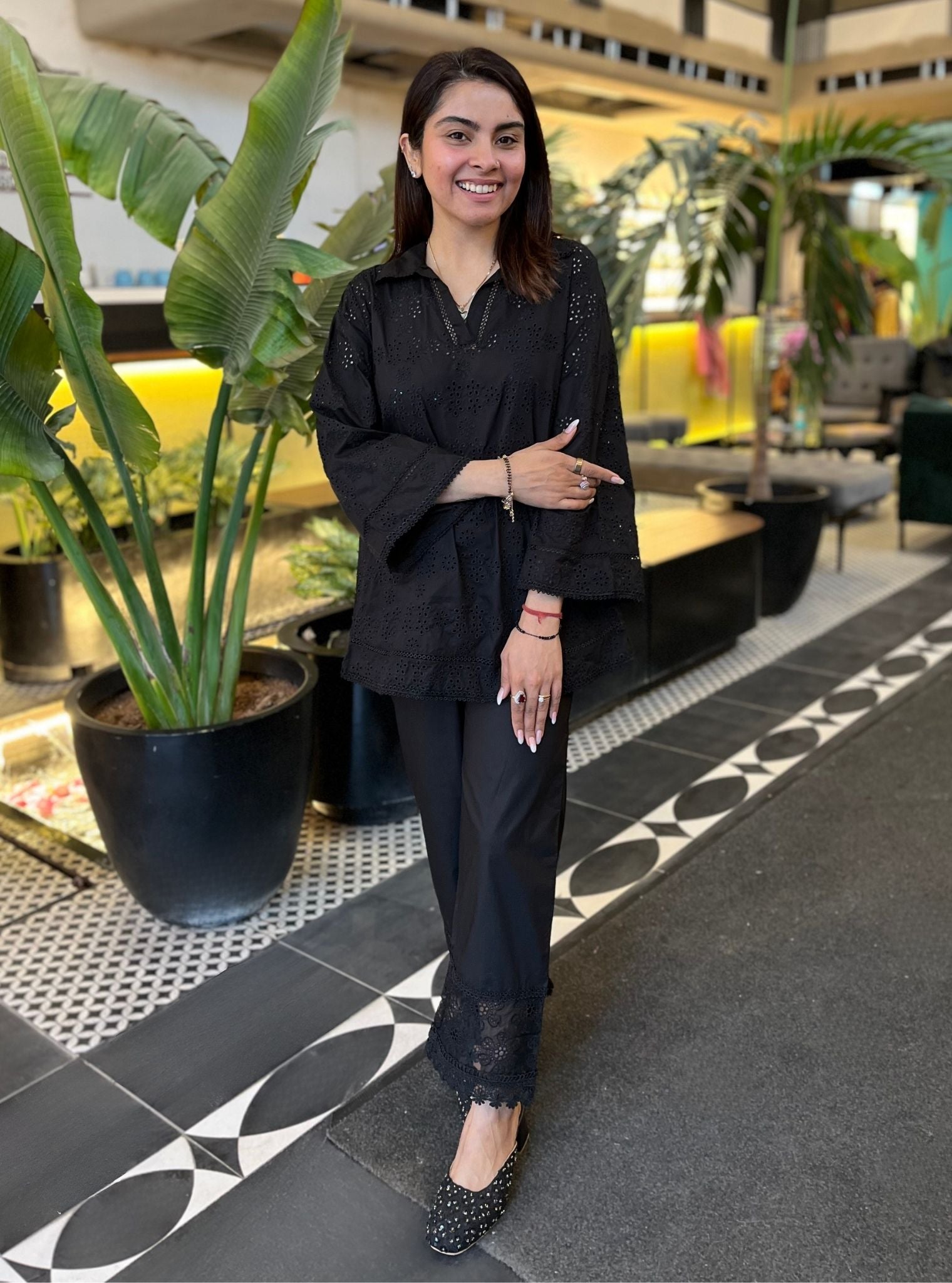 Ceil Cotton Black Co-ord Set