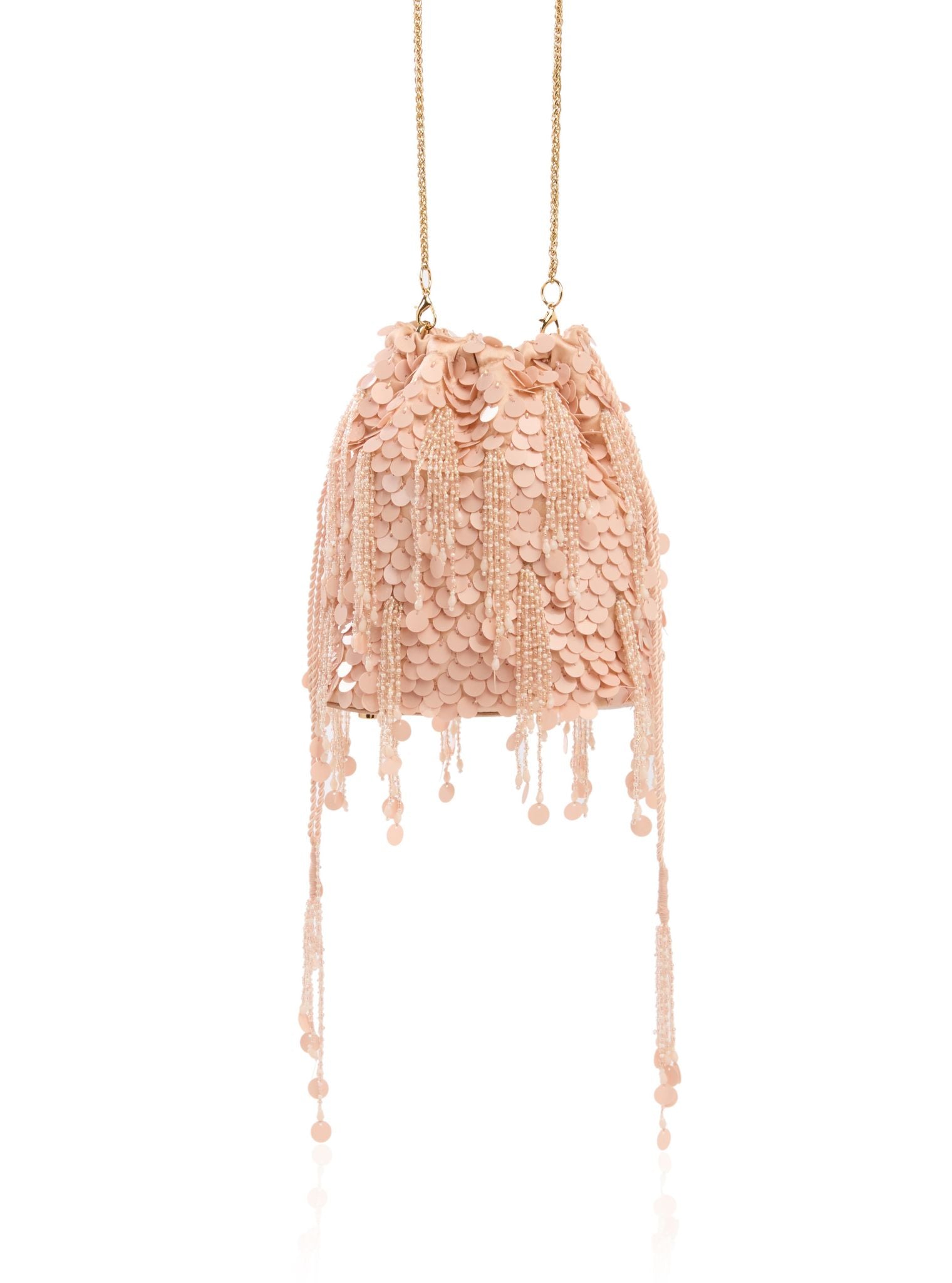 Roze Pink Tassel Potli Bag