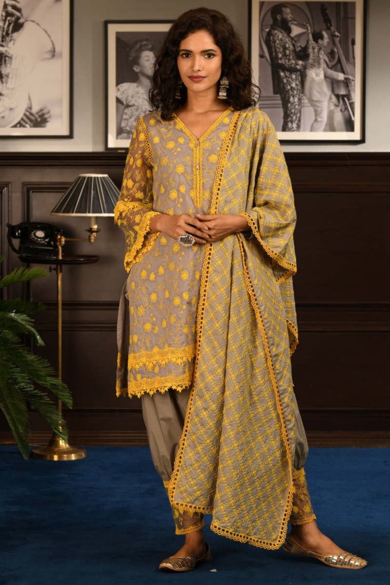 Fane Grey Dupatta