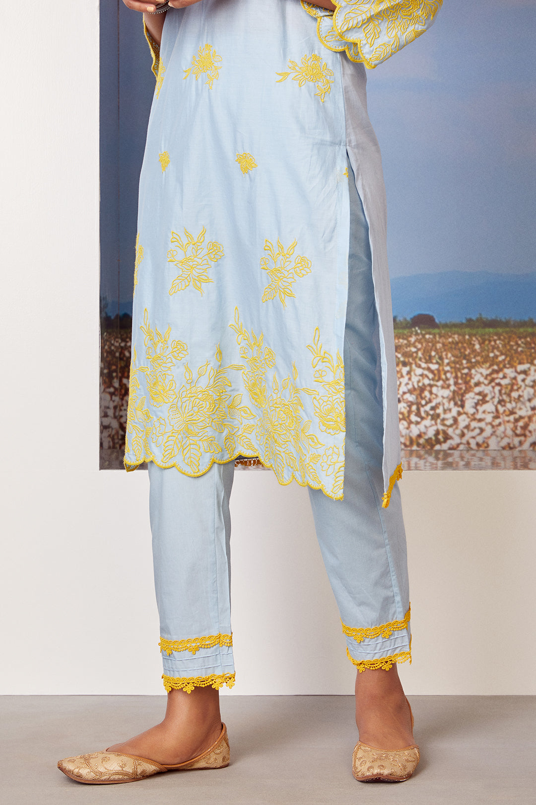 Azure Supima Cotton Kurta Set