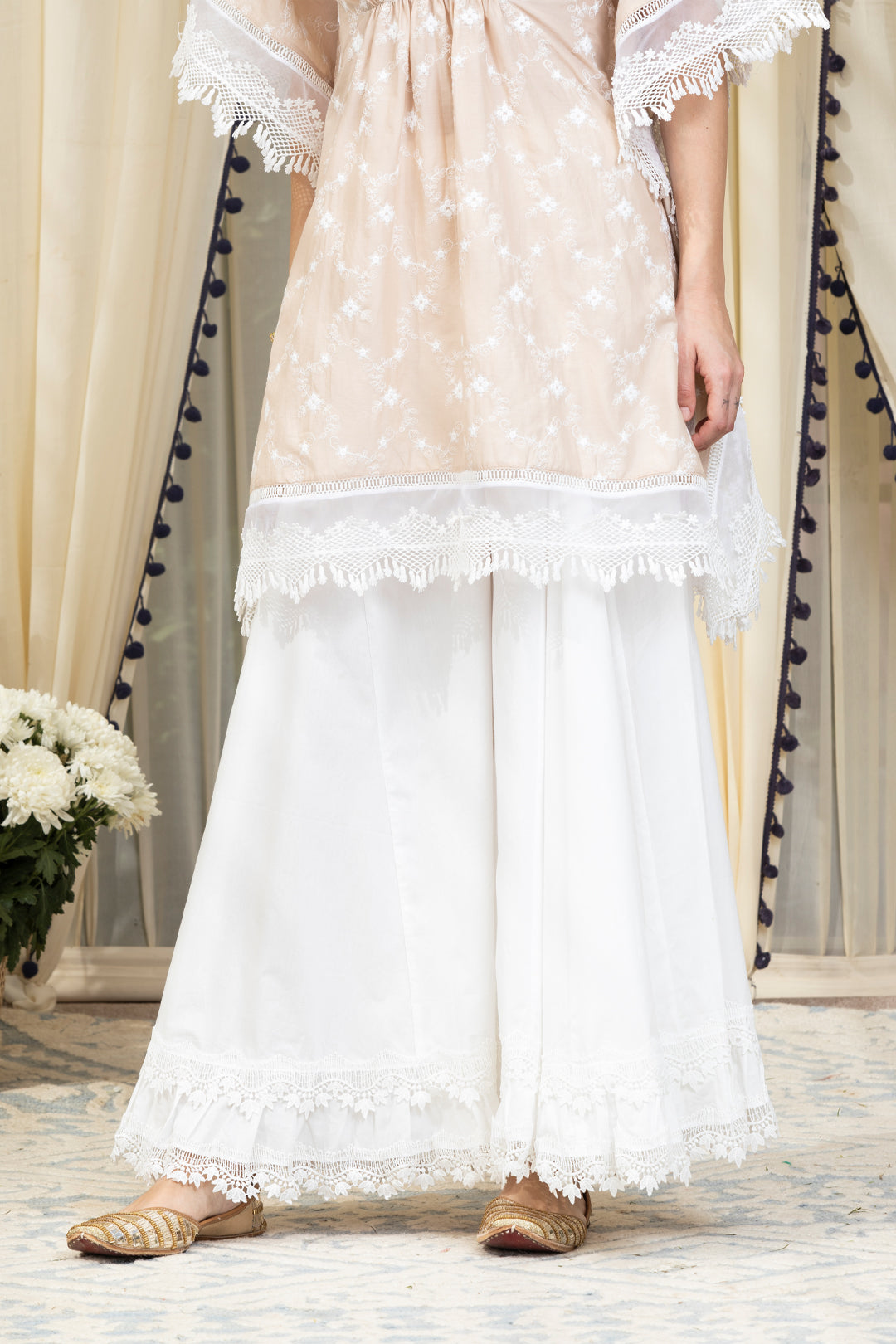 Fiore Supima Cotton Kurta with Sharara Set