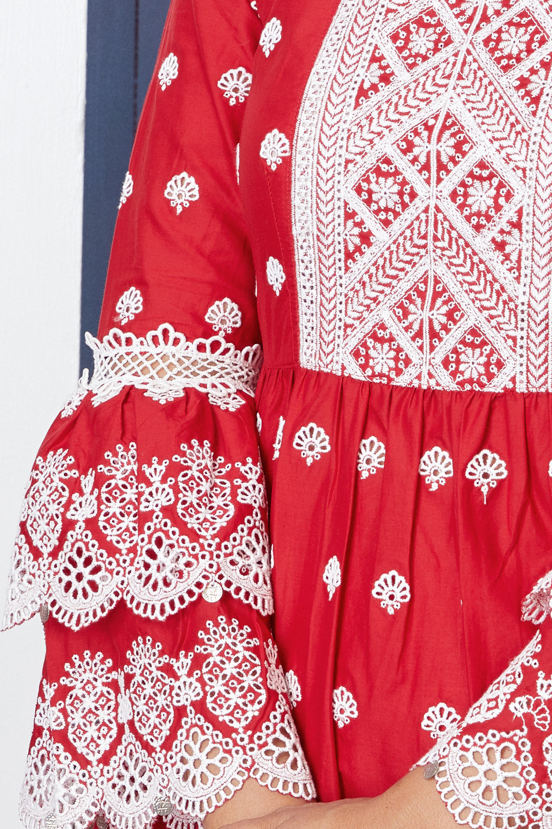 Brazen Supima Cotton Red Kurta with Sharara Set