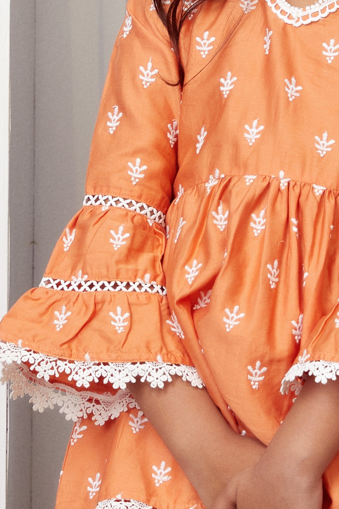 Bud Supima Cotton Orange Kurta Set