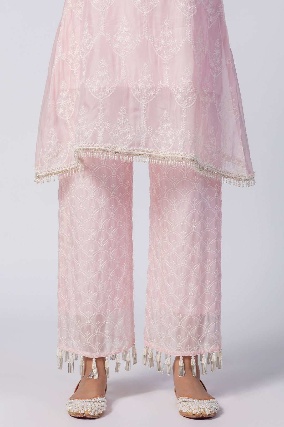 Mulmul Organza Pink Celeste Pant