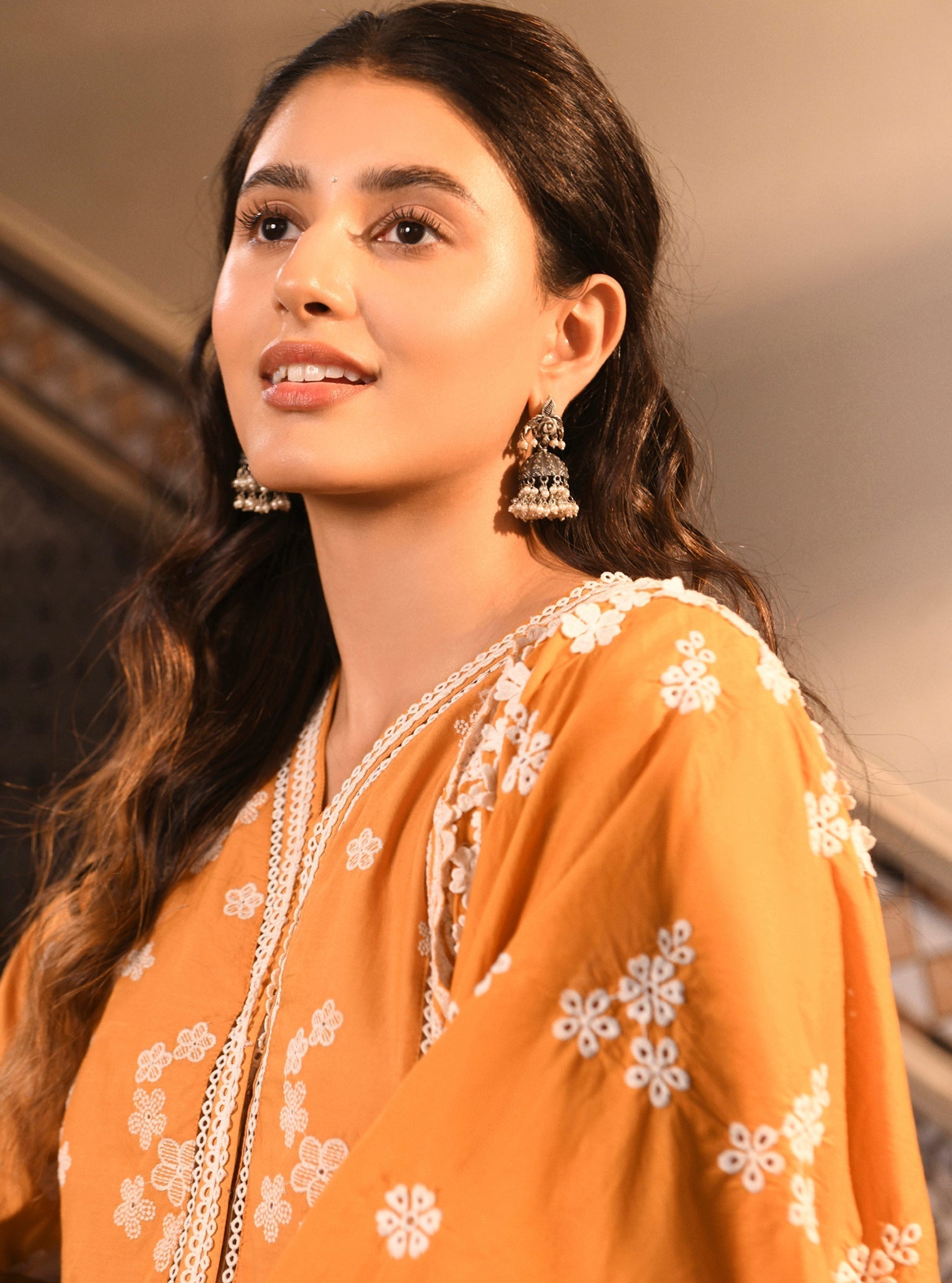 Mulmul Cotton Malisa Orange Kurta