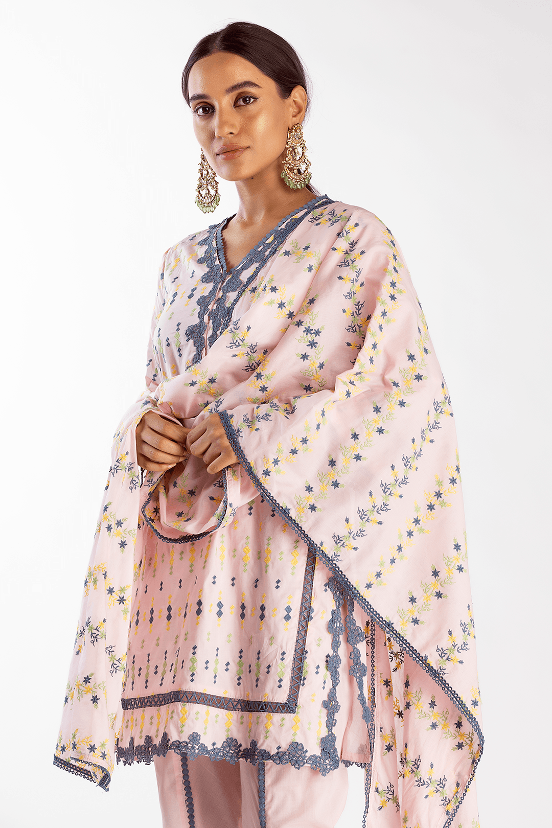 Mulmul Supima Cotton Cupid Pink Kurta