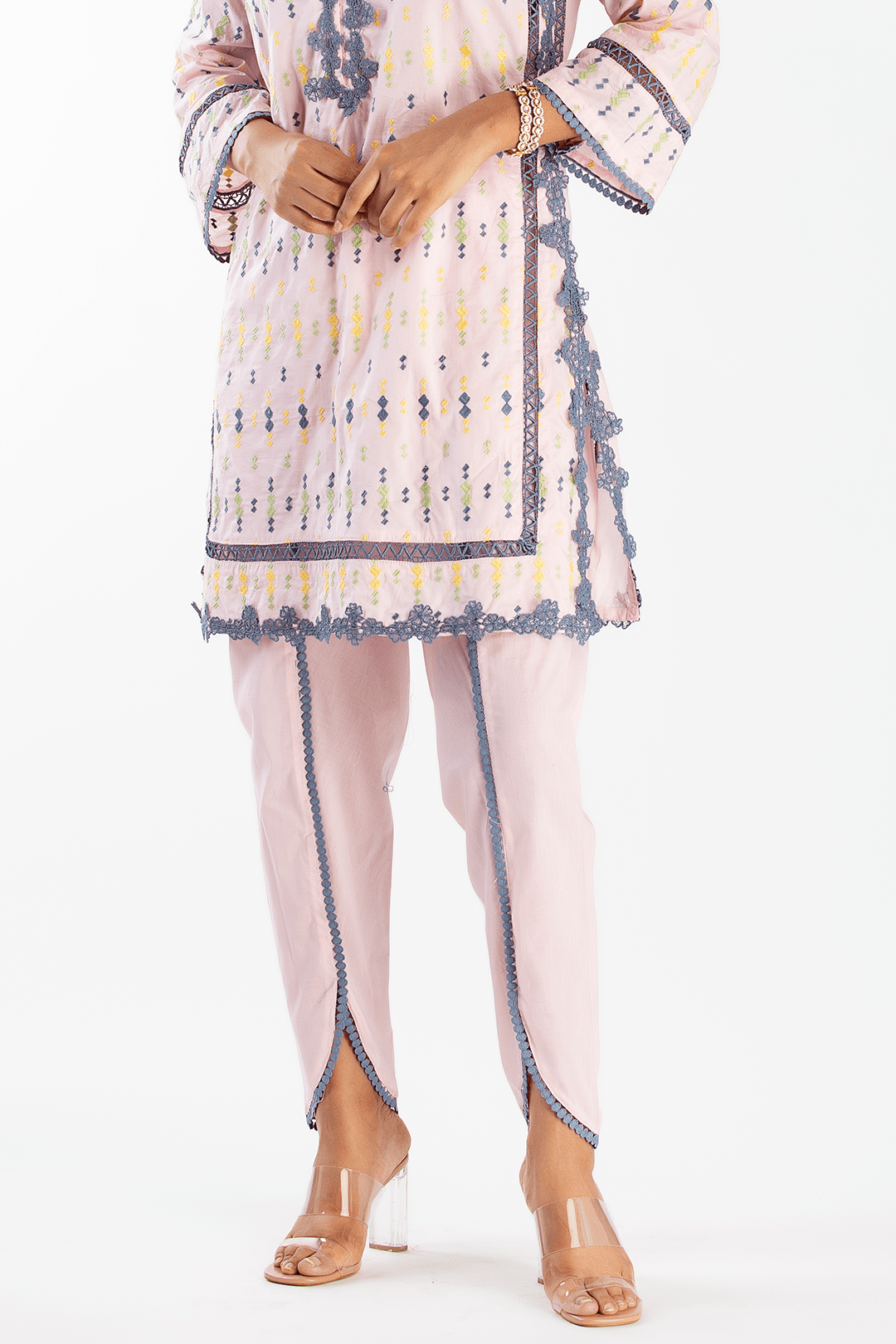 Mulmul Supima Cotton Cupid Pink Kurta