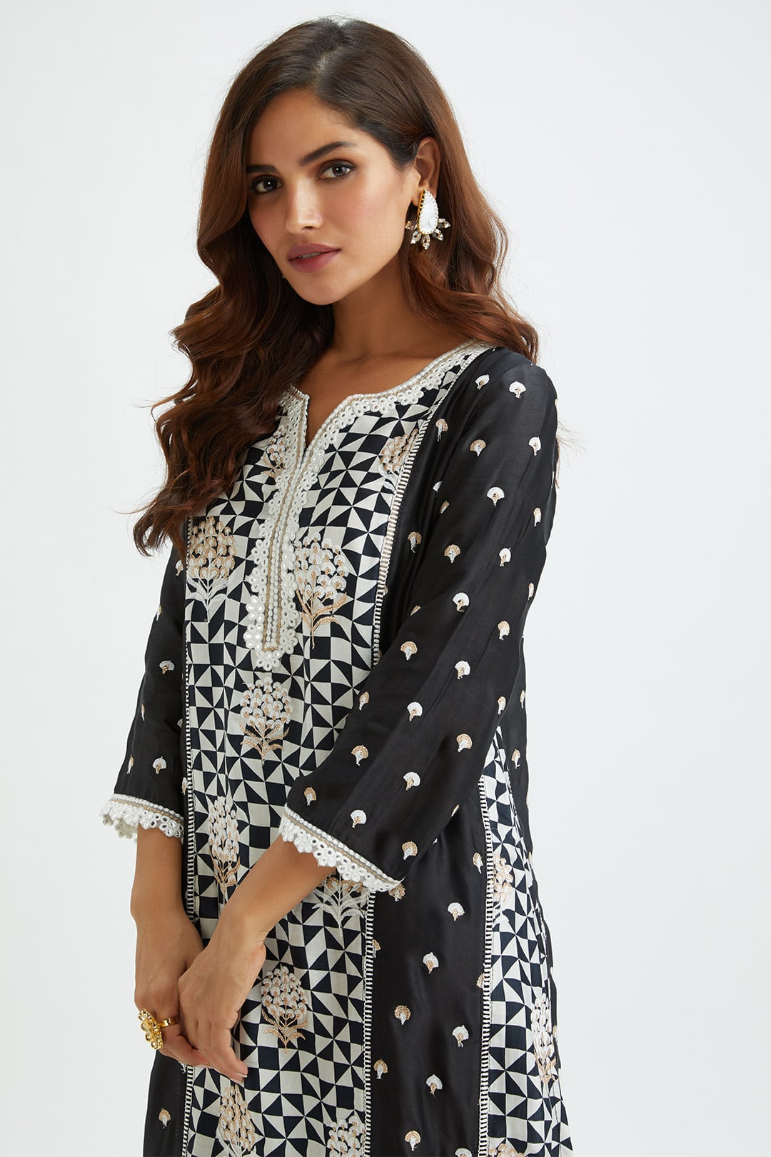 Derby Black Kurta