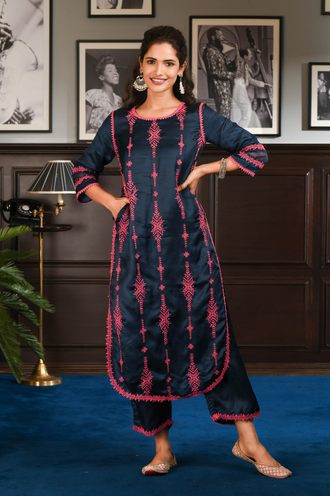 Japanese Silk Dita Kurta with Dita pyajamas