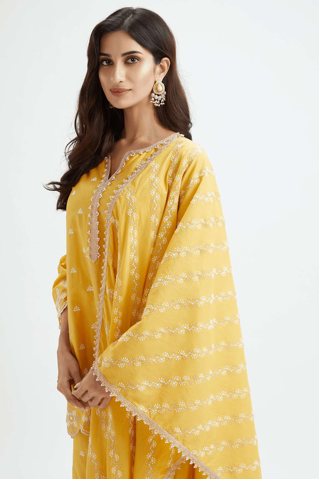 Dove Mustard Kurta