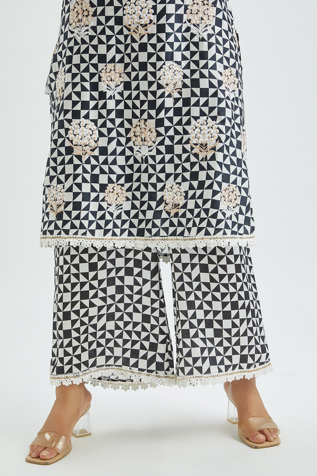 Dover Cupro Silk Black Kurta Set