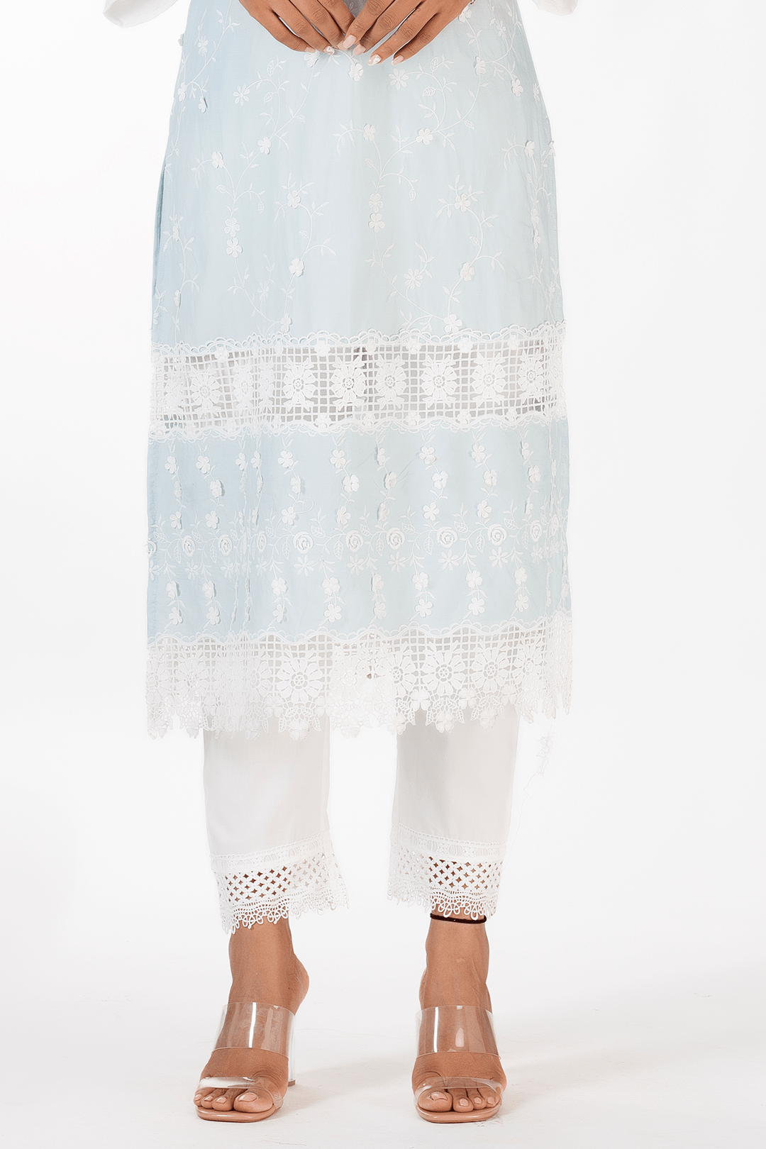 Echo Supima Cotton Light Blue Kurta Set