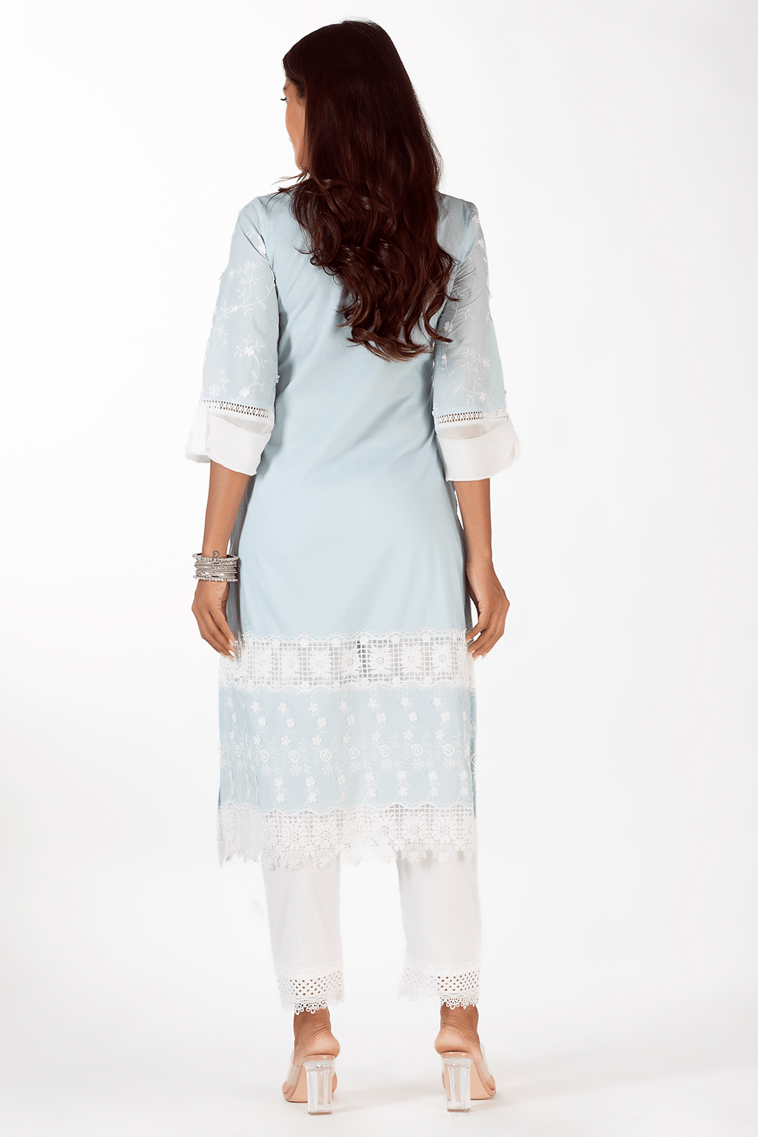 Echo Supima Cotton Light Blue Kurta Set
