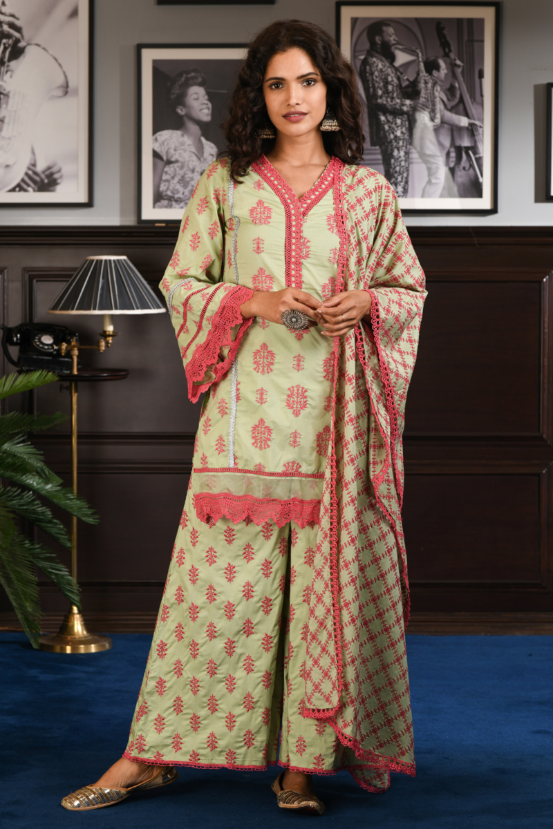 Fane Green Dupatta