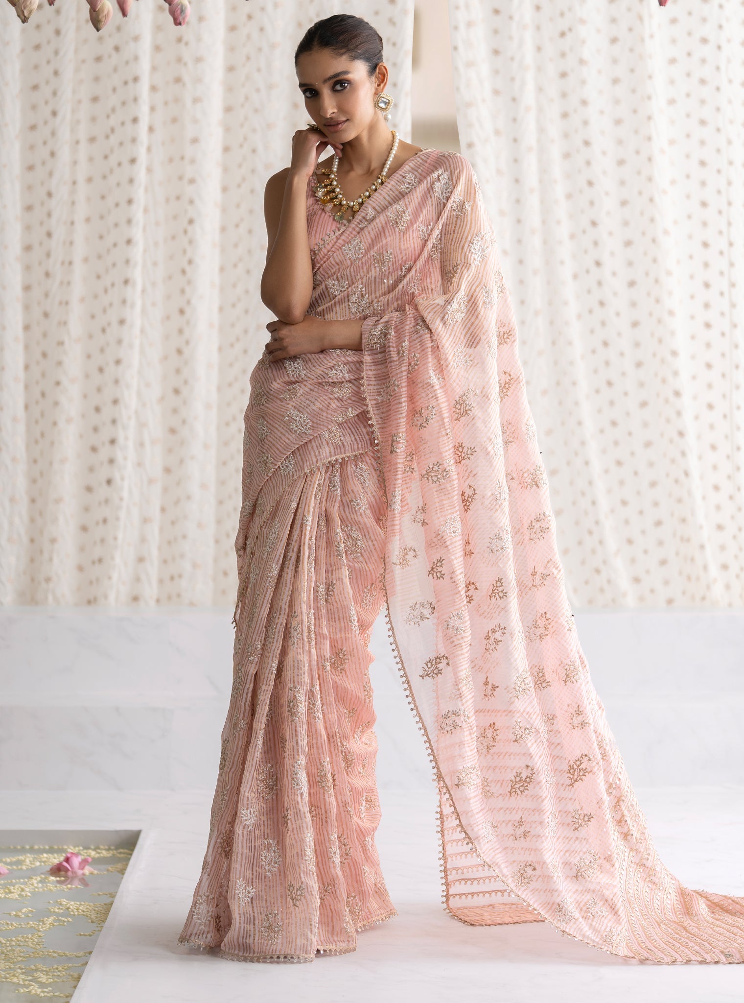 Gulbahar Banarsi Pink Saree