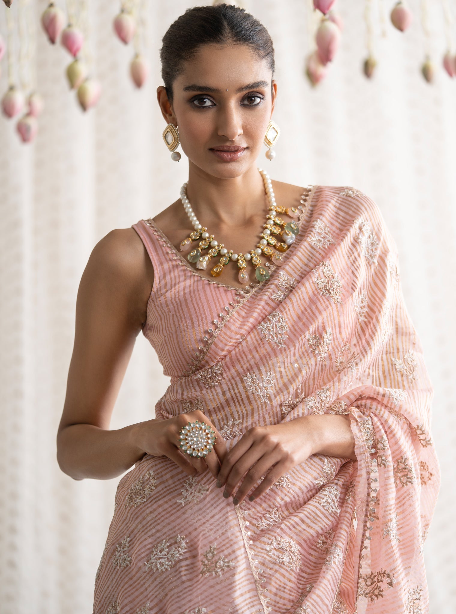 Gulbahar Banarsi Pink Saree
