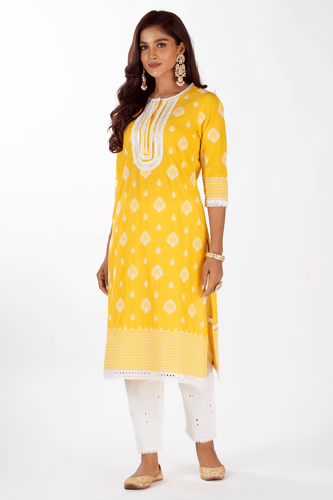 Mulmul Supima Cotton Gene Mango Kurta