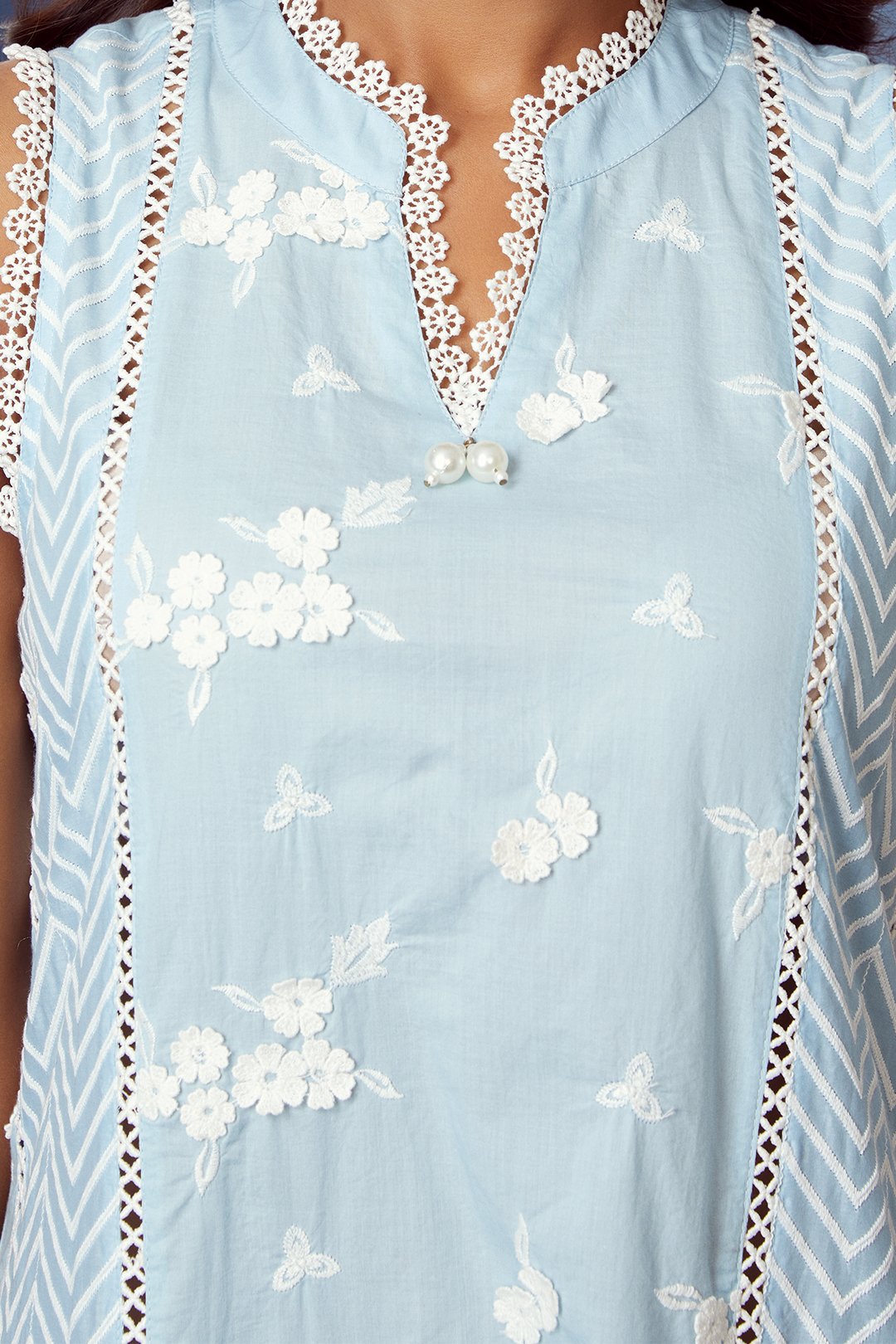 Glory Supima Cotton Light Blue Kurta Set