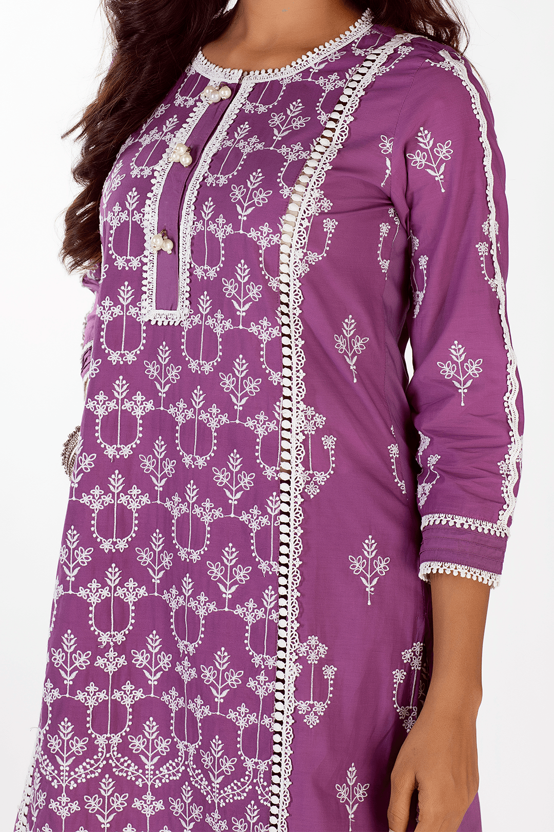 Mae Supima Cotton Purple Kurta Set