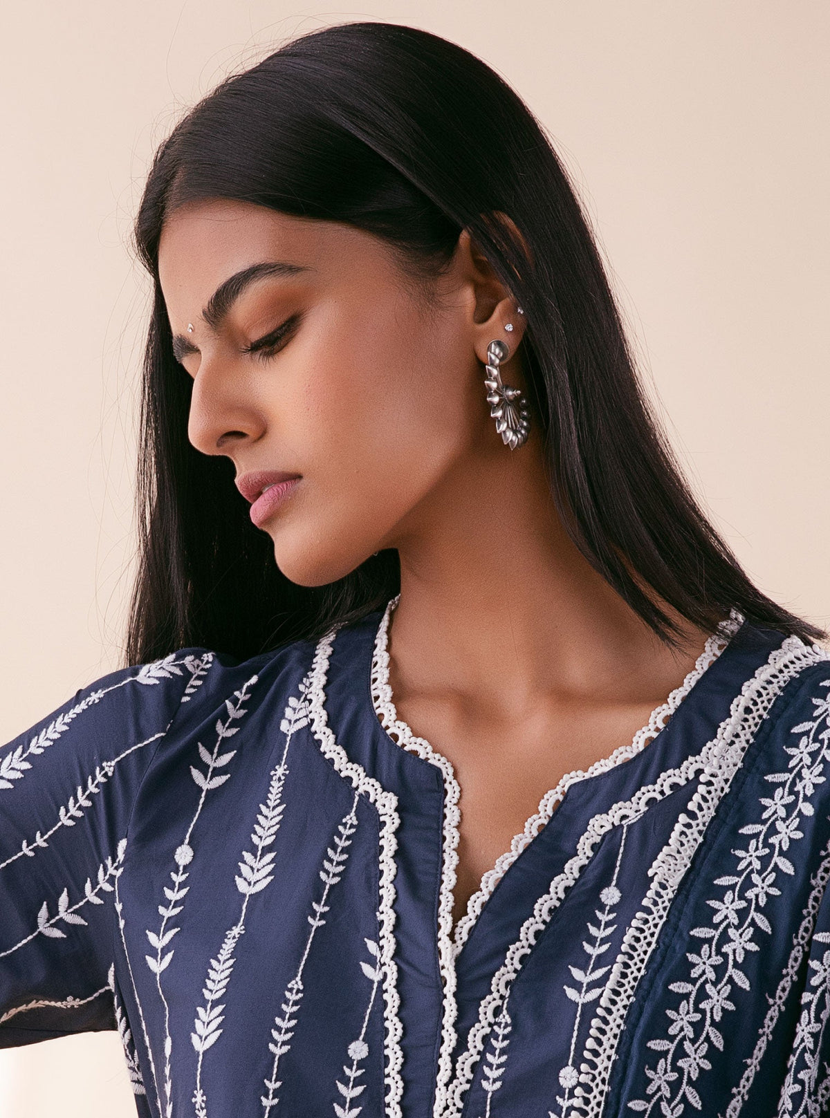 Pure Silver Kani Earings