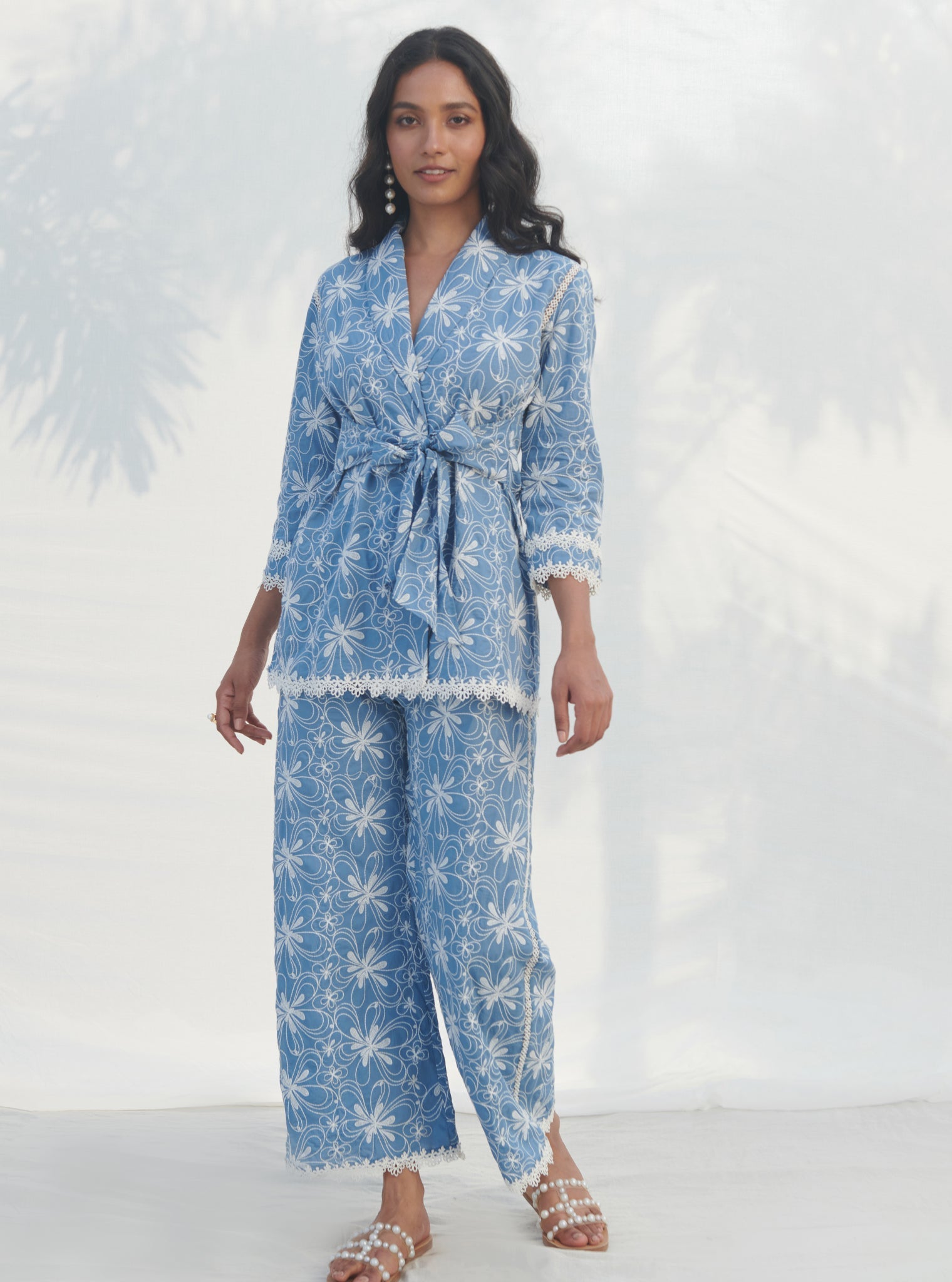 Mulmul Cotton Lorna Warp Denim Co-ord?ÿSet