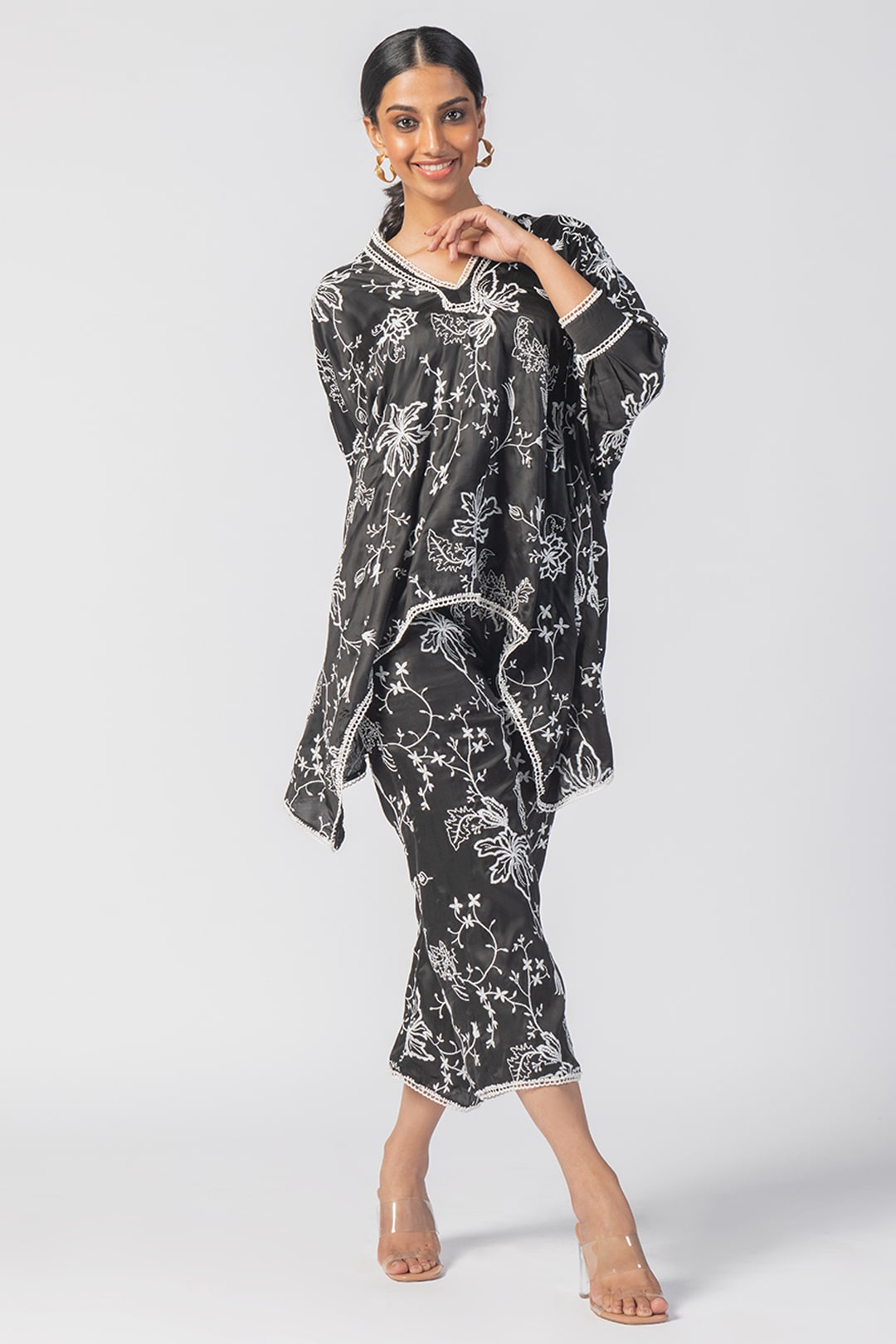 Mulmul Cupro Lonain Black Top
