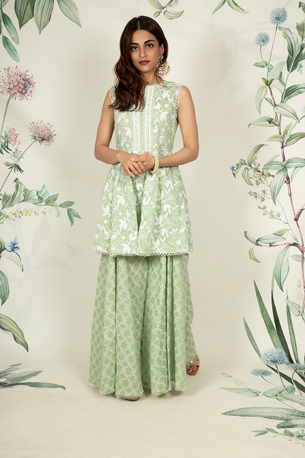 Magnolia Kurta and Embroidered Sharara
