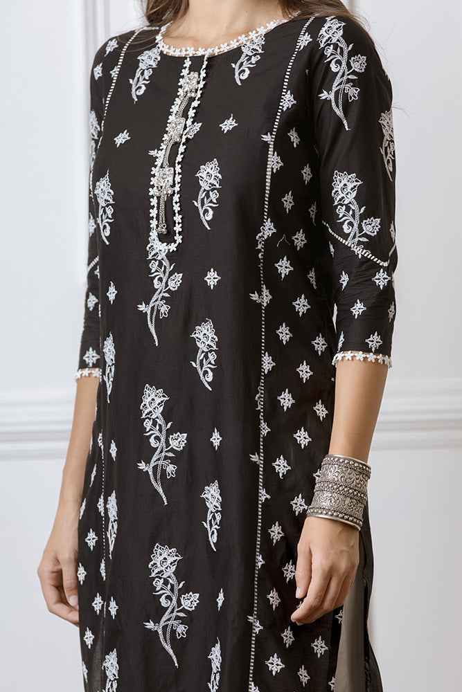 Rue Black Kurta Set