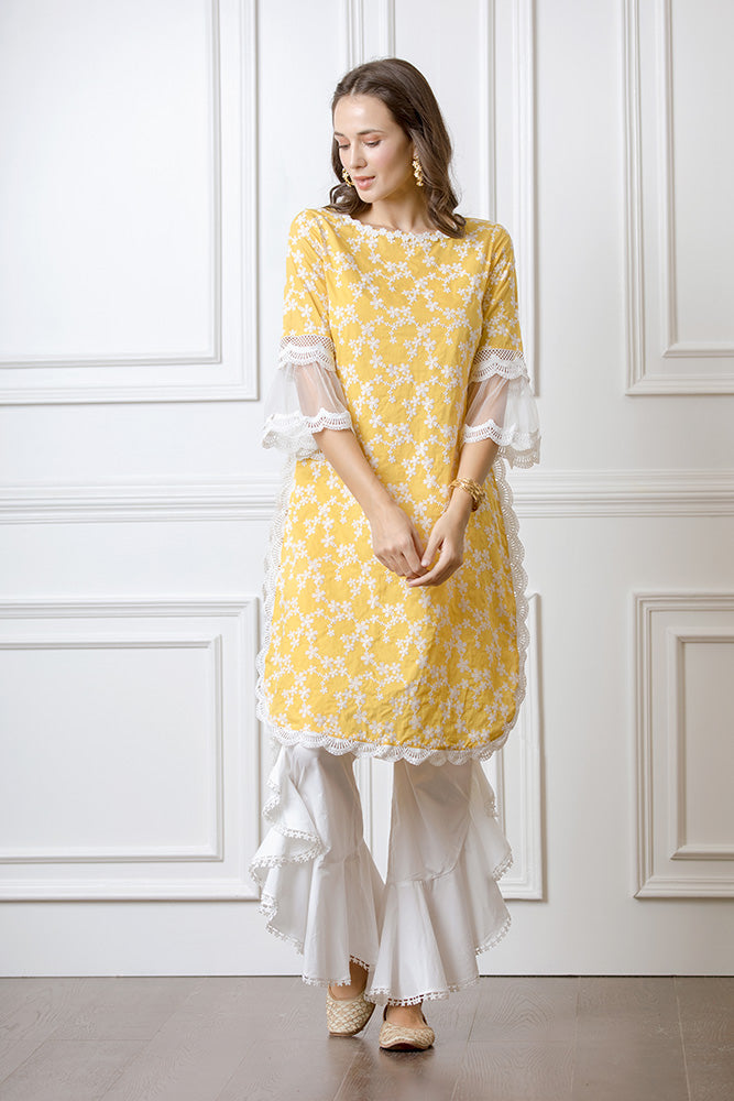 Rosella Mango Kurta Set