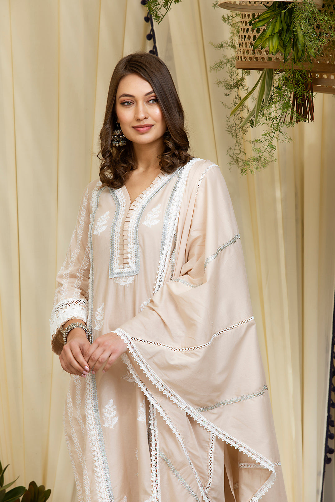 Mulmul Cotton Amelia Kurta  With Amelia Pyajama