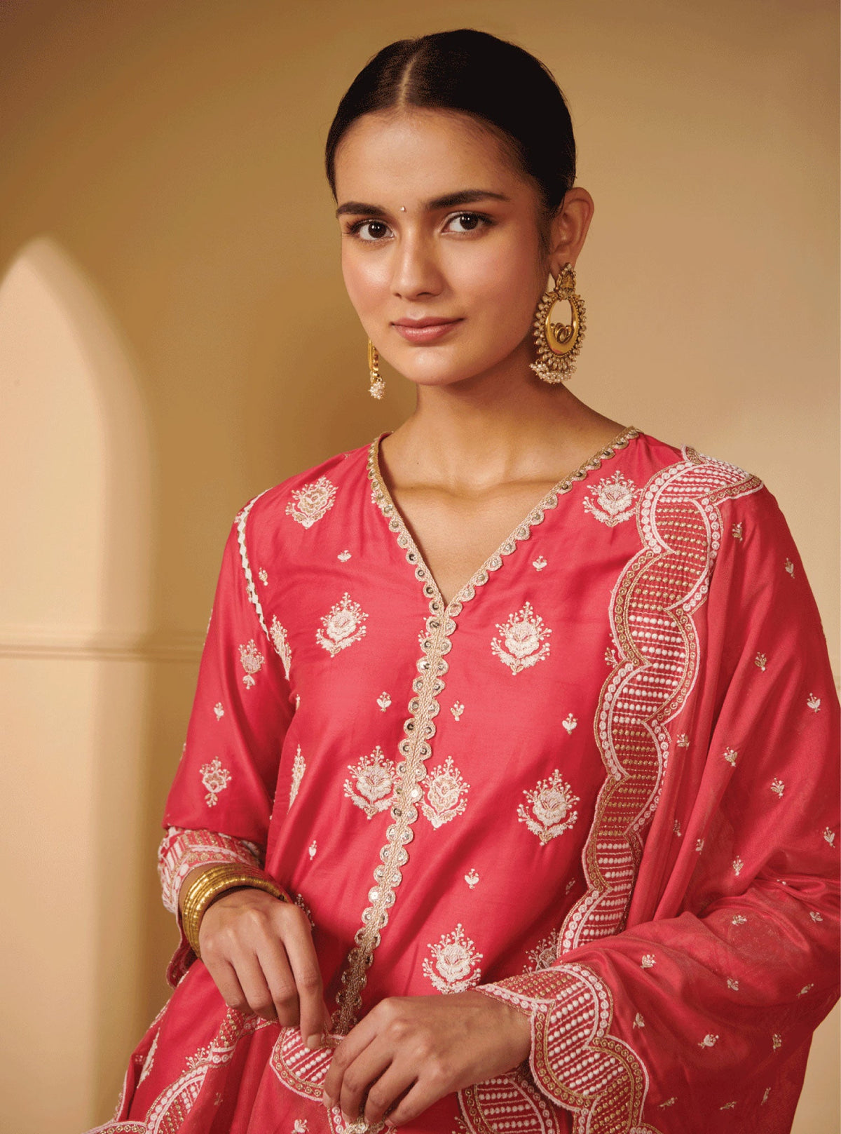 Pure Silver Peacock Polki Chandbali