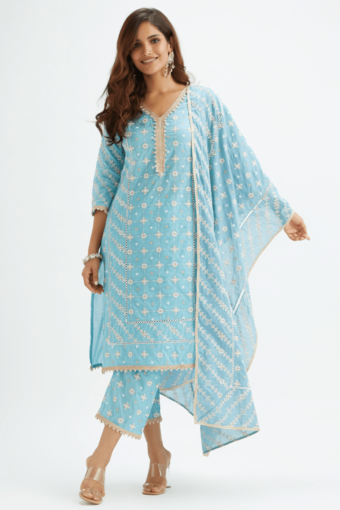 Pelican Teal Kurta