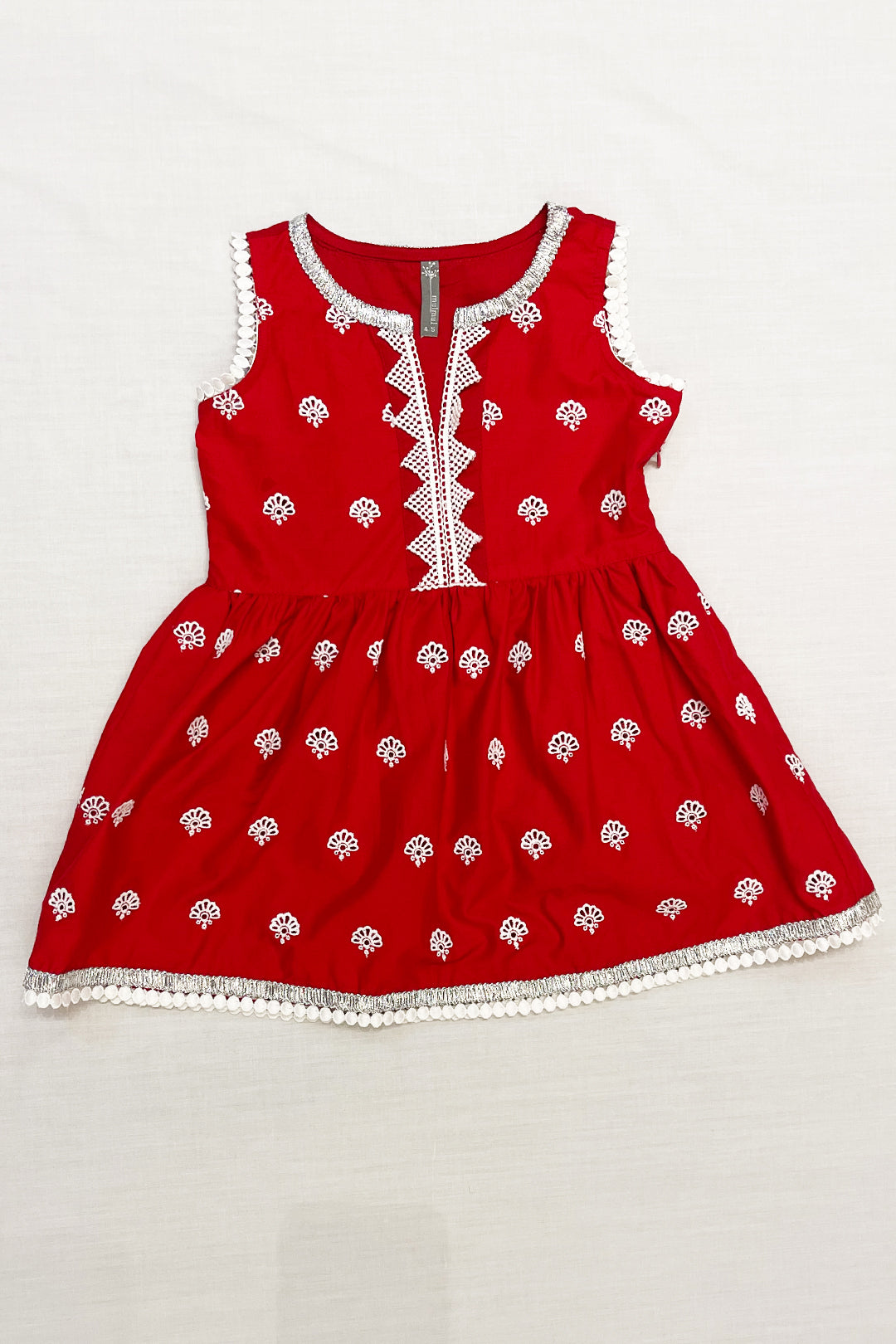 Figo Supima Cotton Red Sharara Set