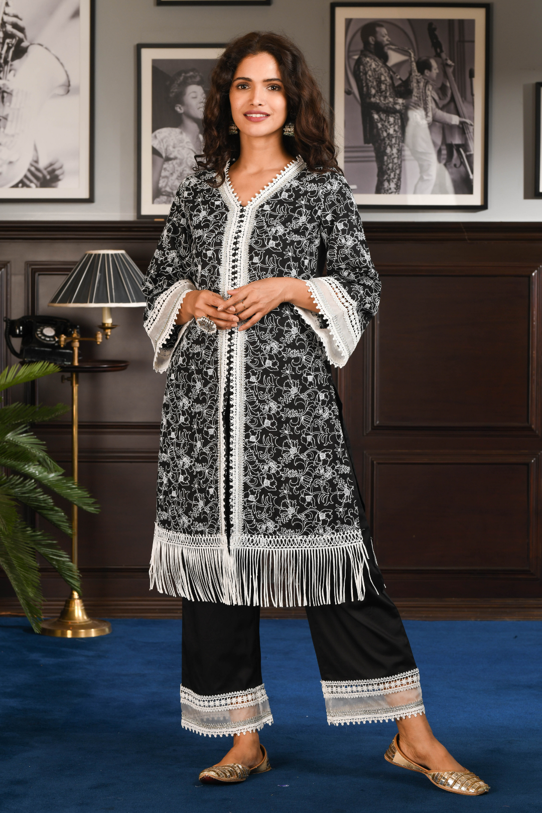 PIMA SATIN RAFA KURTA