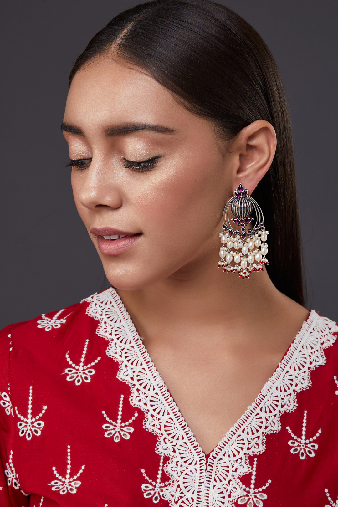 Pure Silver Ambrae Pearl Earrings