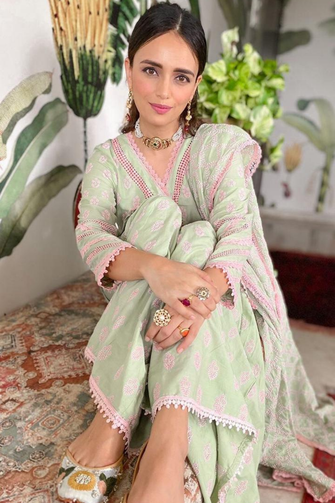 Mulmul Cotton Savina Kurta  With Savina Garara