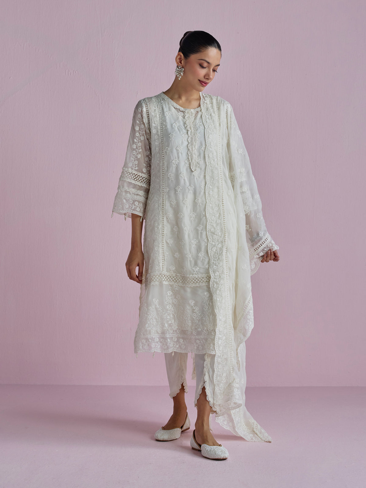Emmie Supima Cotton Off White Kurta Set