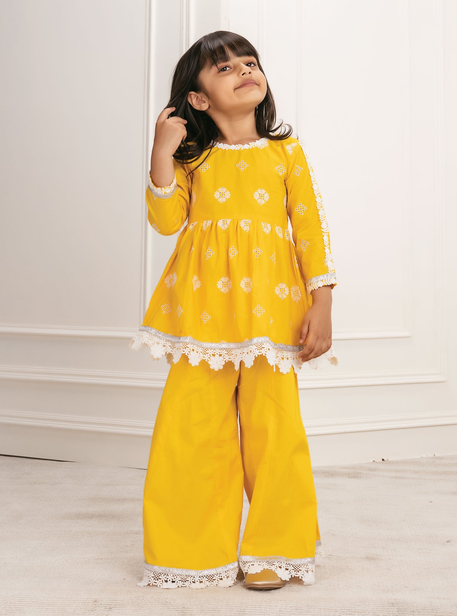 Jolie Supima Cotton Mango Sharara Set