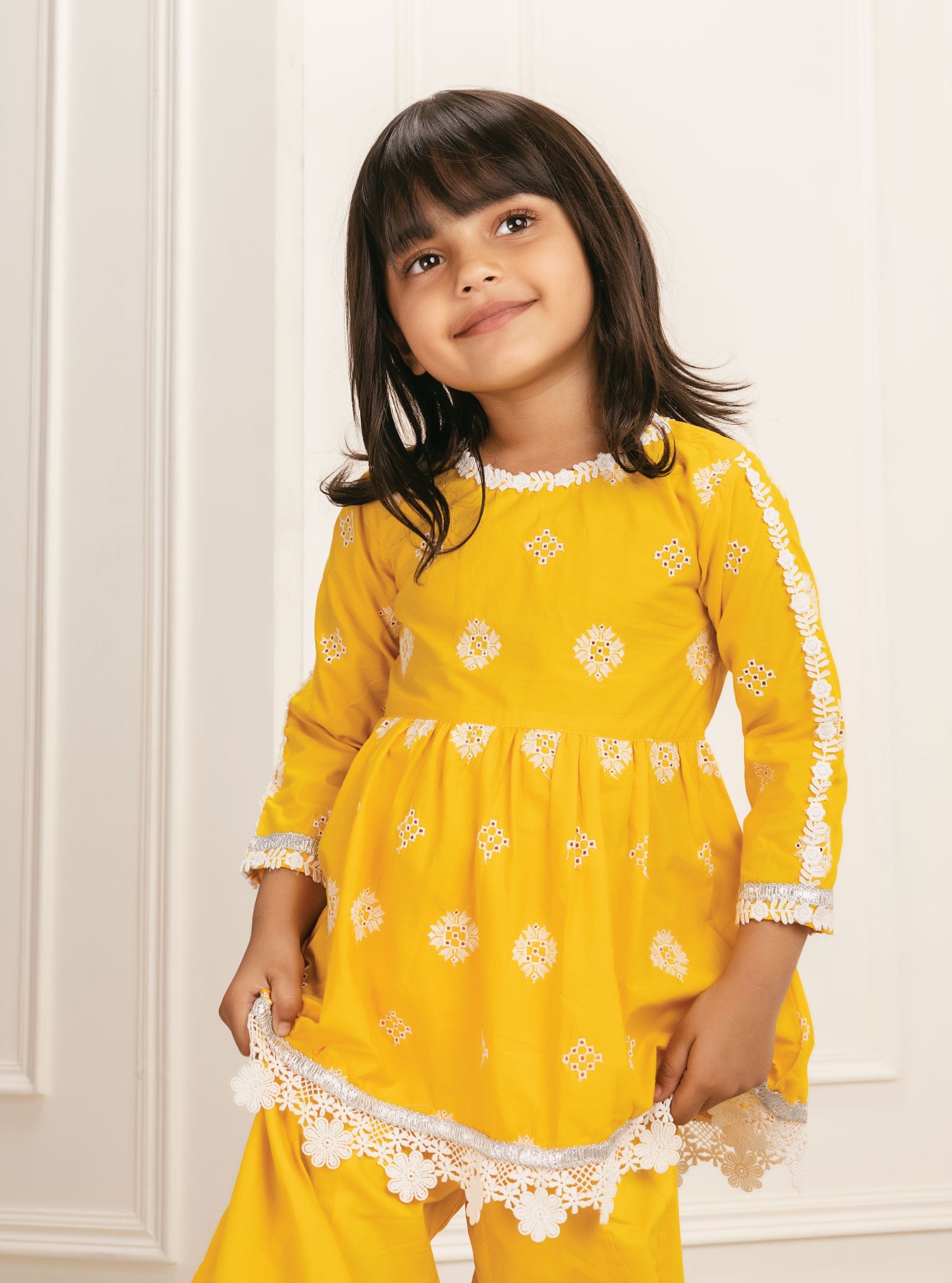 Jolie Supima Cotton Mango Sharara Set