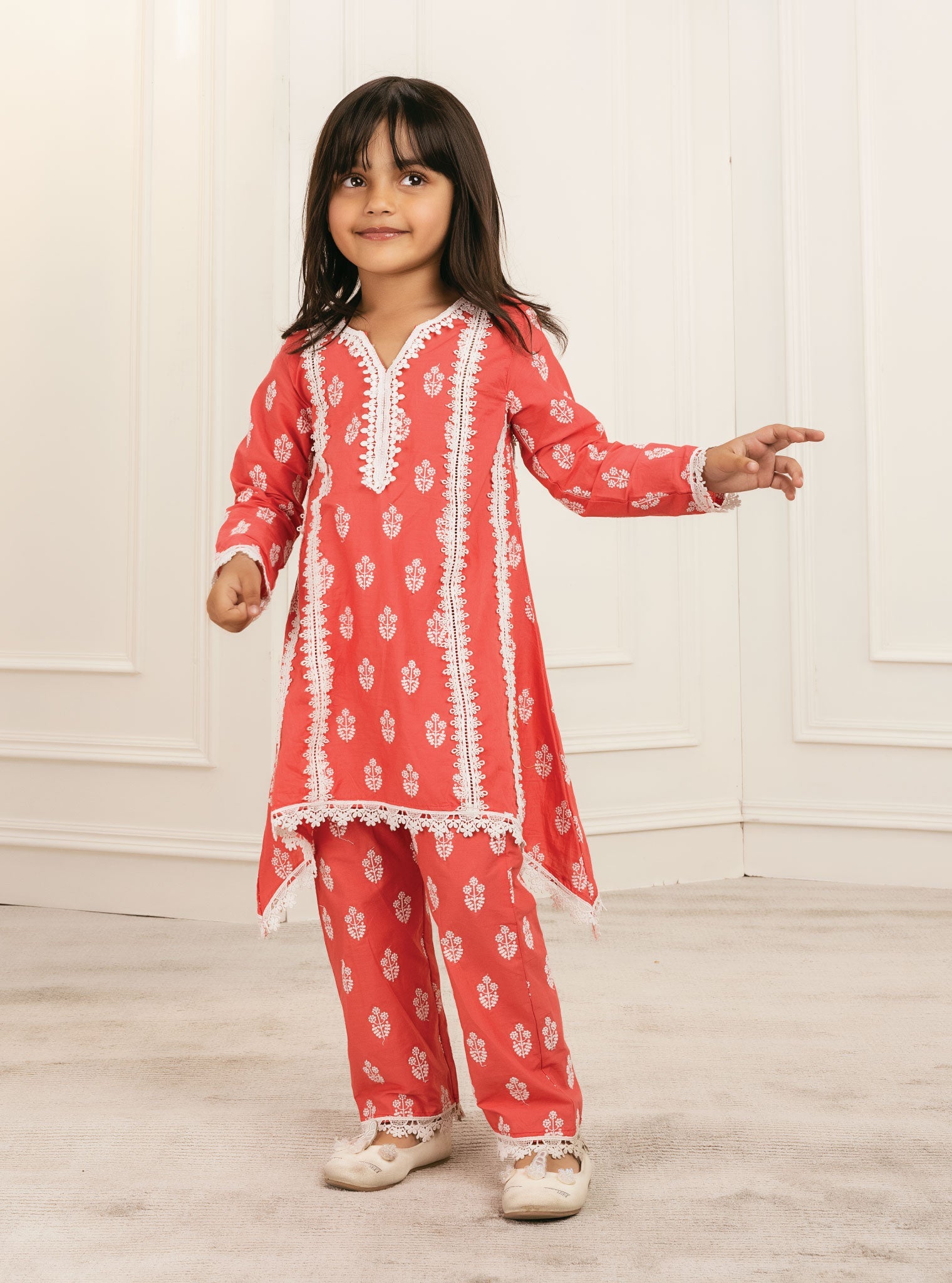 Mulmul Supima Cotton Amaris Red Pant