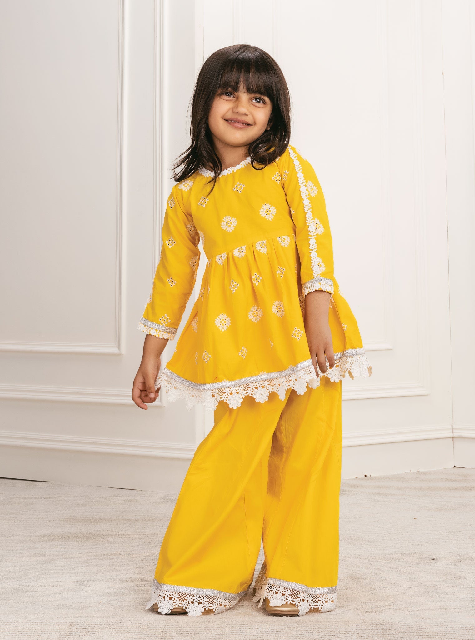 Jolie Supima Cotton Mango Sharara Set
