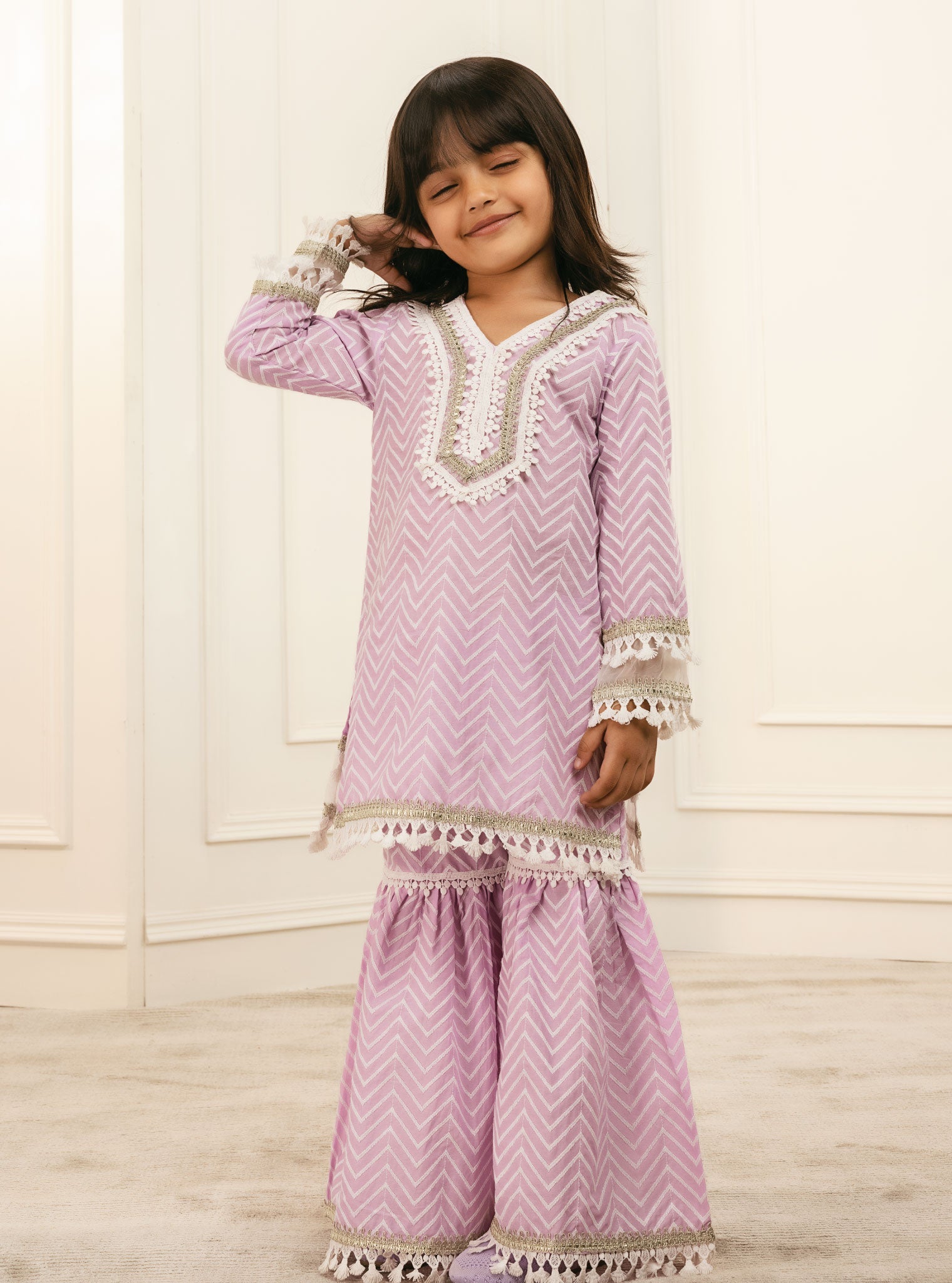 Elara Supima Cotton Lilac Garara Set