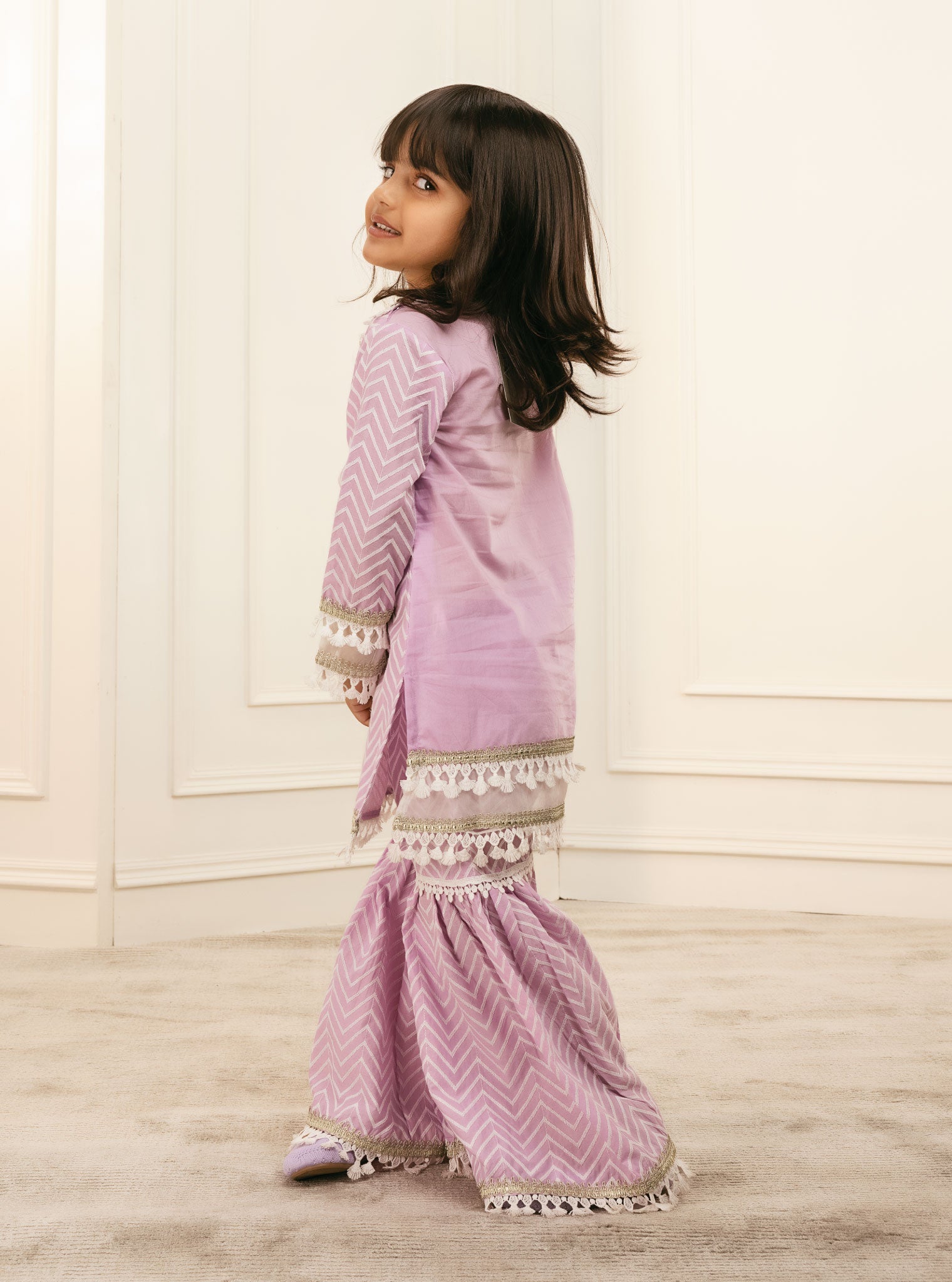 Elara Supima Cotton Lilac Garara Set
