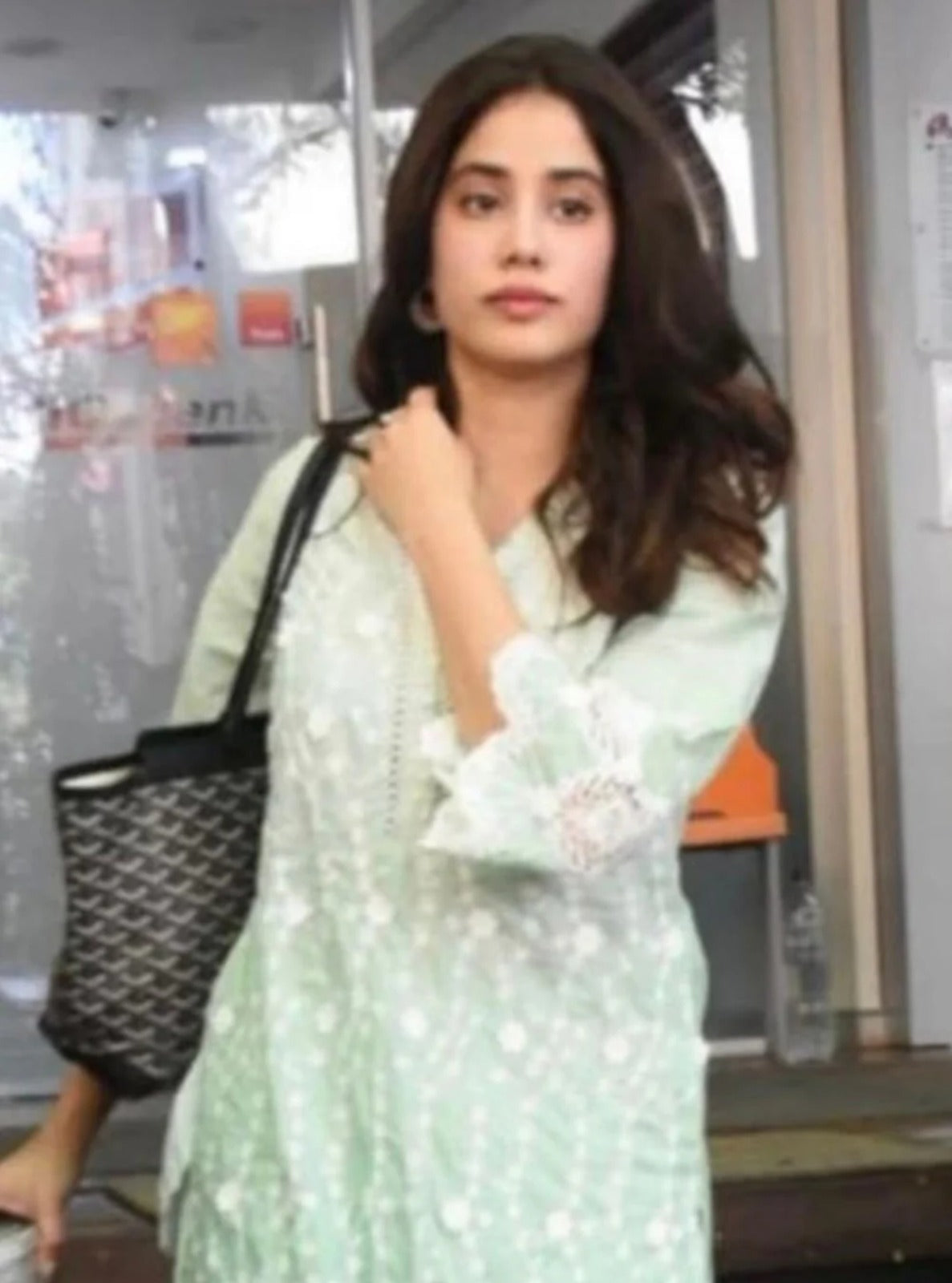 Purna Supima Cotton Green Kurta with Palazzo Set