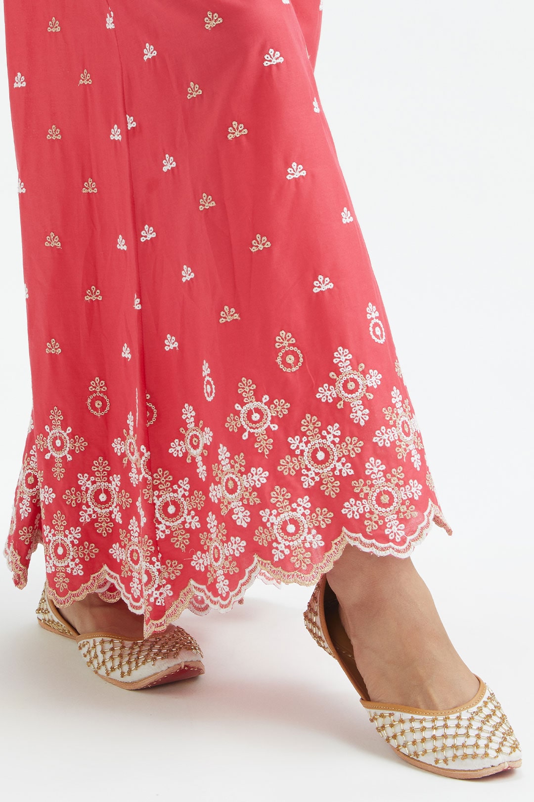Dove Supima Cotton Red Sharara Set