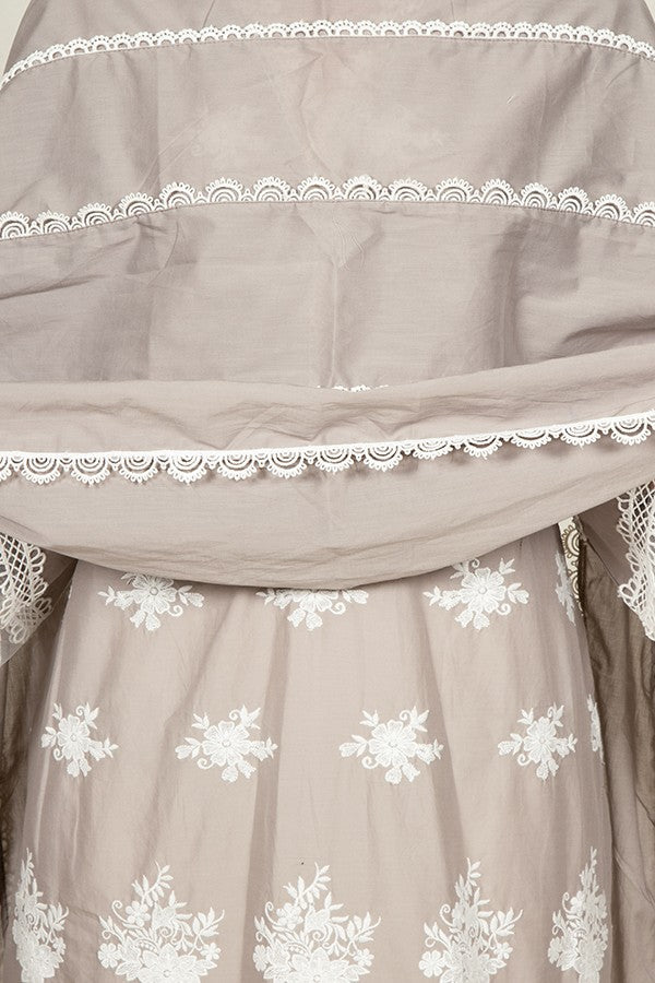 Big Small Scallop Dupatta Grey
