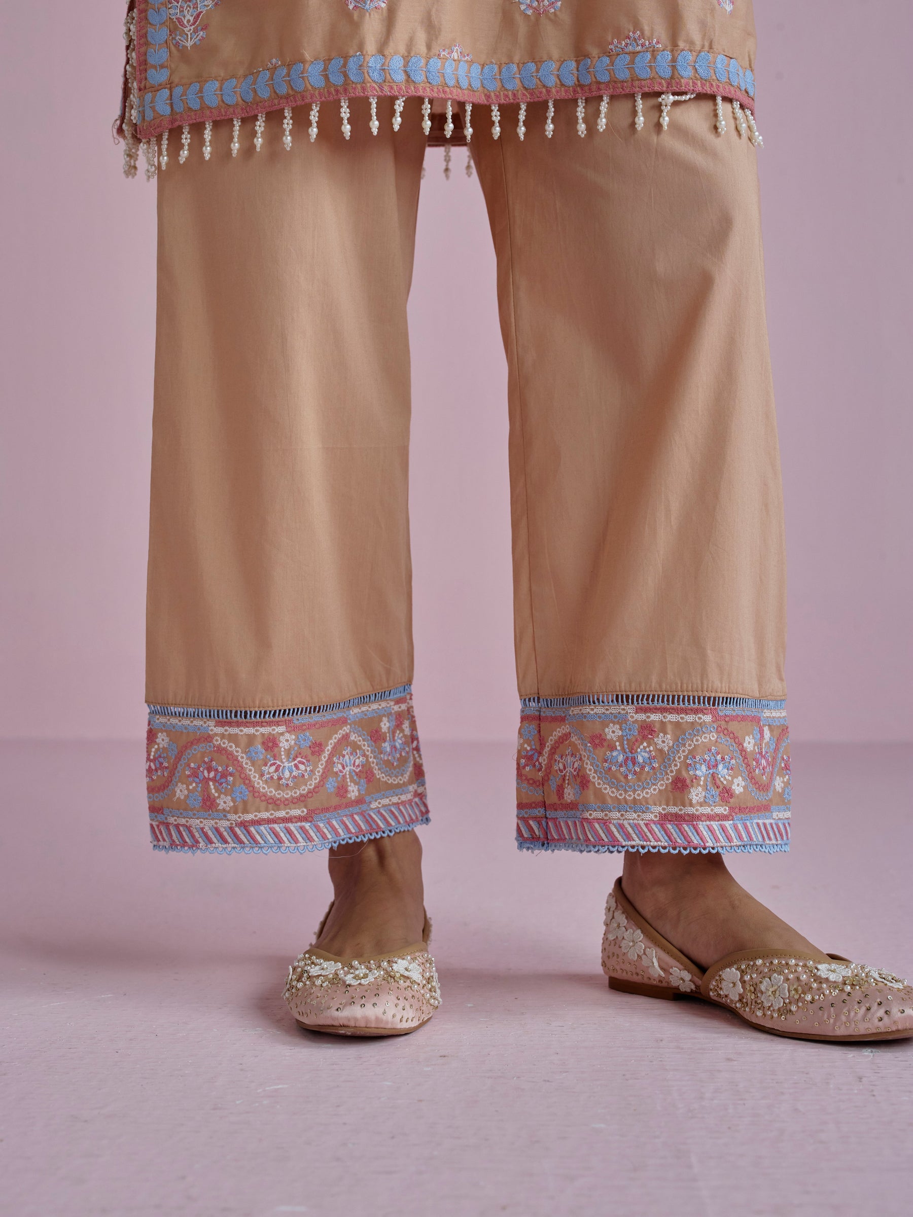 Amoli Supima Cotton Caramel Brown Kurta Set
